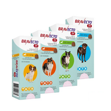 Bravecto 1M - Comprimido masticable antipulgas